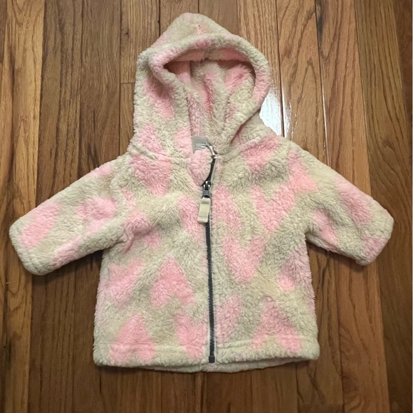 Hanna Andersson Other - ❤️ 3/$25 Hanna Andersson Baby Girl Pink Heart Fleece Jacket |0-3M